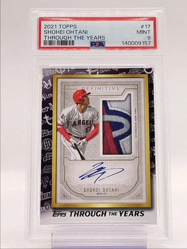 SHOHEI OHTANI 2021 TOPPS THROUGH THE YEARS LOS ANGELES ANGELS B PSA 9 Q3562