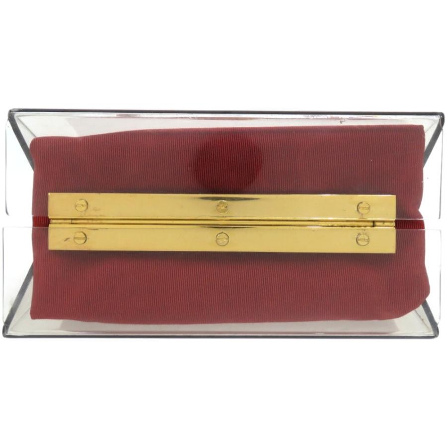 SALVATORE FERRAGAMO Bag: Gancini 215262 Clear/Red W20H19.5D10.5cm