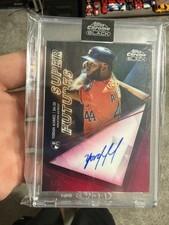 2020 Topps Chrome Black Yordan Alvarez RED Super Futures Auto #1/5 Raw