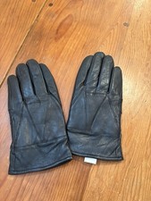 Mens Black Thinsulate Leather Thermolite Gloves Size Medium Soft