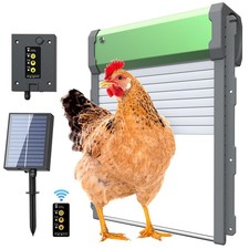 Automatic Chicken Coop Door Solar-Powered Chicken Coop Door with Remote Contr...