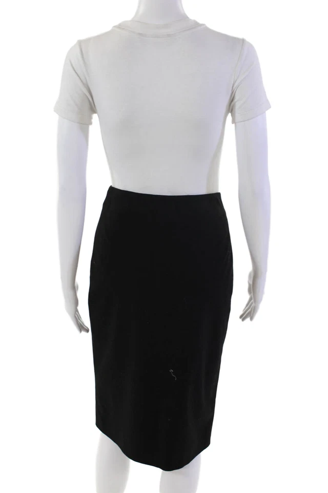 Falda Wolford Mujer Lana Virgen Cremallera Lápiz Hasta la Rodilla Negra Talla 38 Foto 3 de 4