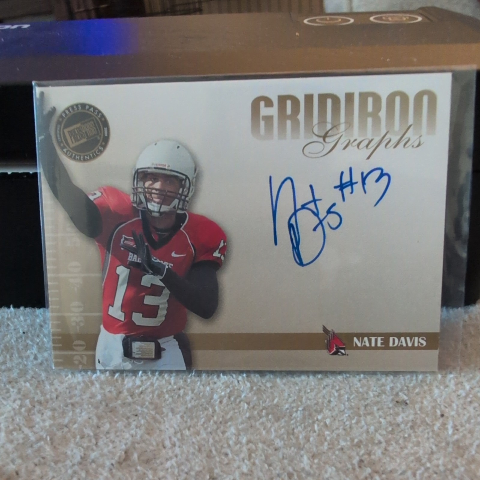 Nate Davis Press Pass Se Gridiron Graphs Gold #GGND Base