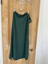 Dark Green Wrapover Maxi Skirt One Size