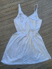 Vintage Vanity Fair Slip Dress Style 10-706 Sz 38 18 /44 USA Nylon Spandex White