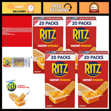 Cheesy Dip & RITZ Crackers Snack Packs - 20 Individual School Snacks (4 Pack)