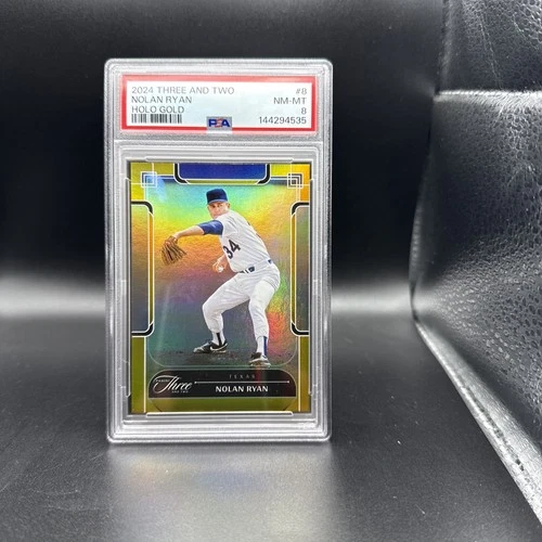 2024 Panini Three and Two - Nolan Ryan #8 Holo Gold /10 Psa 8 Texas Rangers
