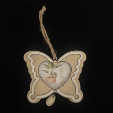 Butterfly Hanging Mini Picture Frame / Ornament Wooden