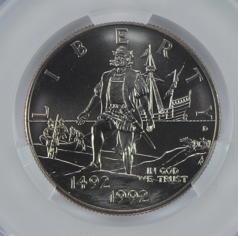 1992-D Columbus Quincentenary Commemorative Half Dollar MS69 CAC CACg *2857 - Image 3 of 4