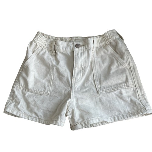 Short Fille Cherokee Taille Medium (7-8 Ans) - Vichy Bleu Marine Et Blanc, Taille Ajustable, 100% Coton