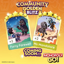 Instant MONO_POLY_GO STICKERS Gold Blitz Card...