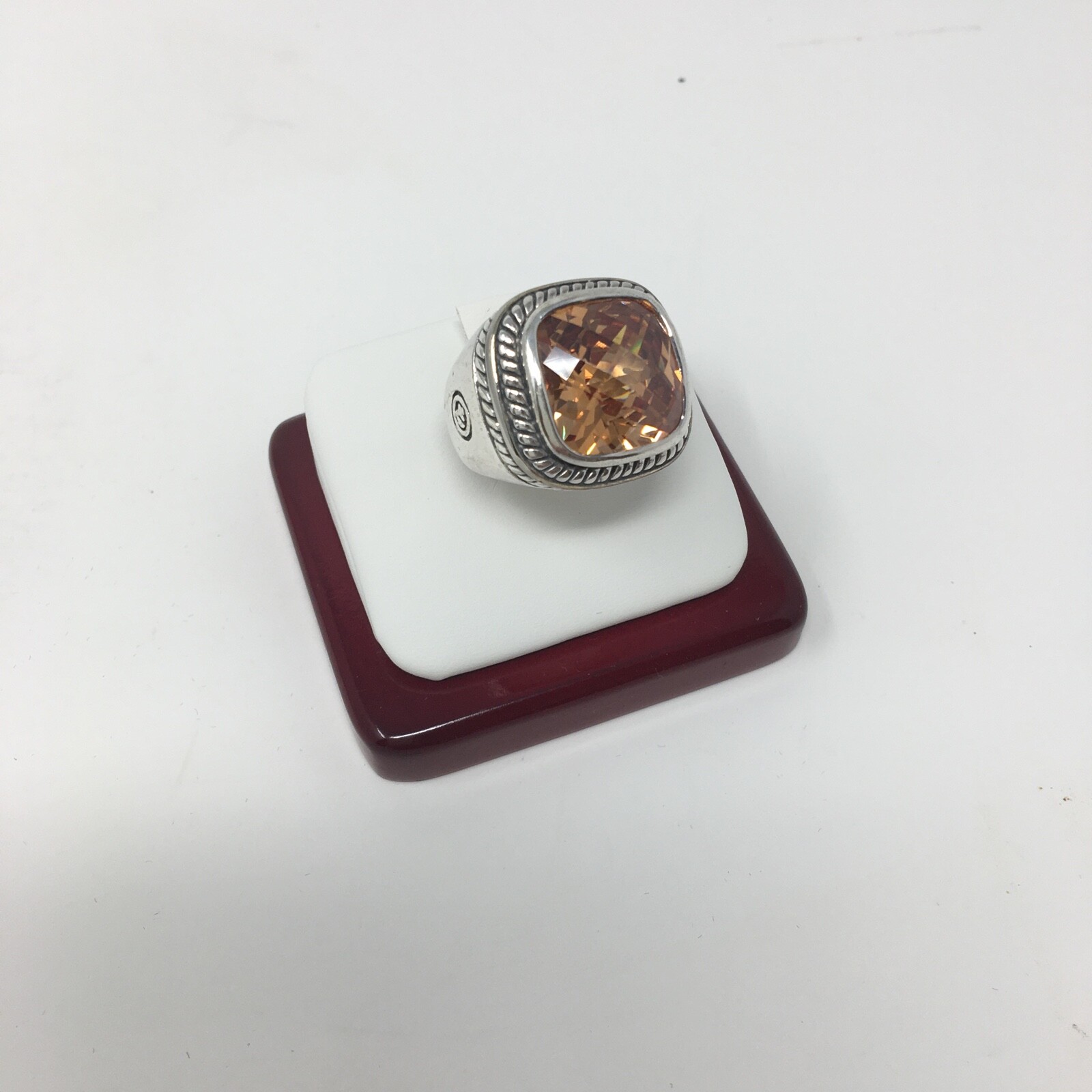 Citrine & Sterling Silver Statement Ring Size 6 - image 3