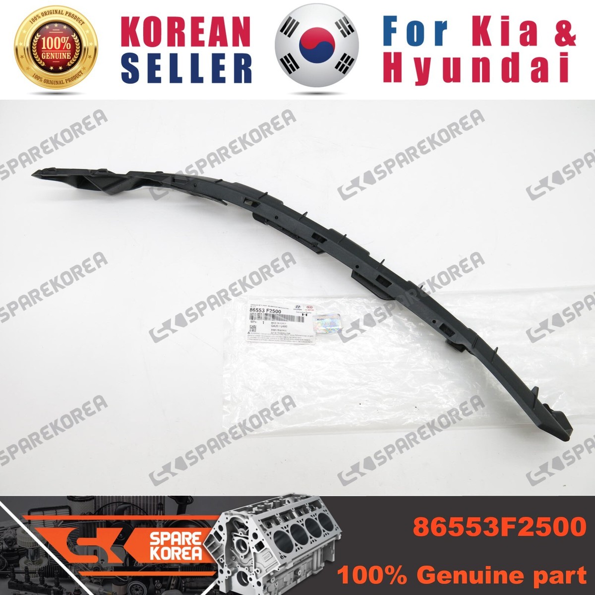 Genuine/OEM 86553F2500 BRACKET-FRT BPR MOUNTING,LH for Hyundai LF