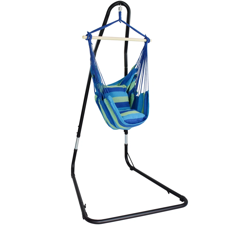 Sorbus® Adjustable Hanging Hammock Chair Swing & Stand, 1 Person, 330 Pound Capa - Image 3 of 4