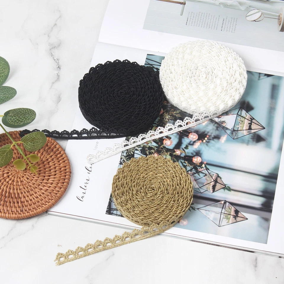 5 Yards Embroidery Lace Trim Ribbon DIY Sewing Decor Edging - Image 4 of 4