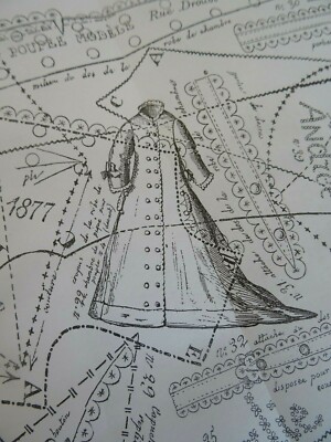 Patron Ancien De Robe De Chambre Pour Poupée 45 Cm - Reproduction Du Journal « La Poupée Modèle » De Juillet 1877