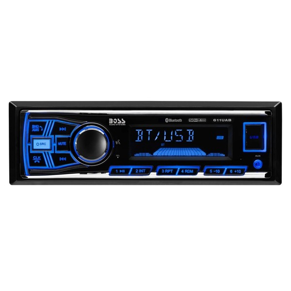 Boss Audio Systems 611UAB Autoradio 1 DIN Bluetooth AUX USB Single Din-image