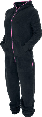 Urban Classics Ladies Teddy Jumpsuit Frauen Overall schwarz - Bild 1 von 8