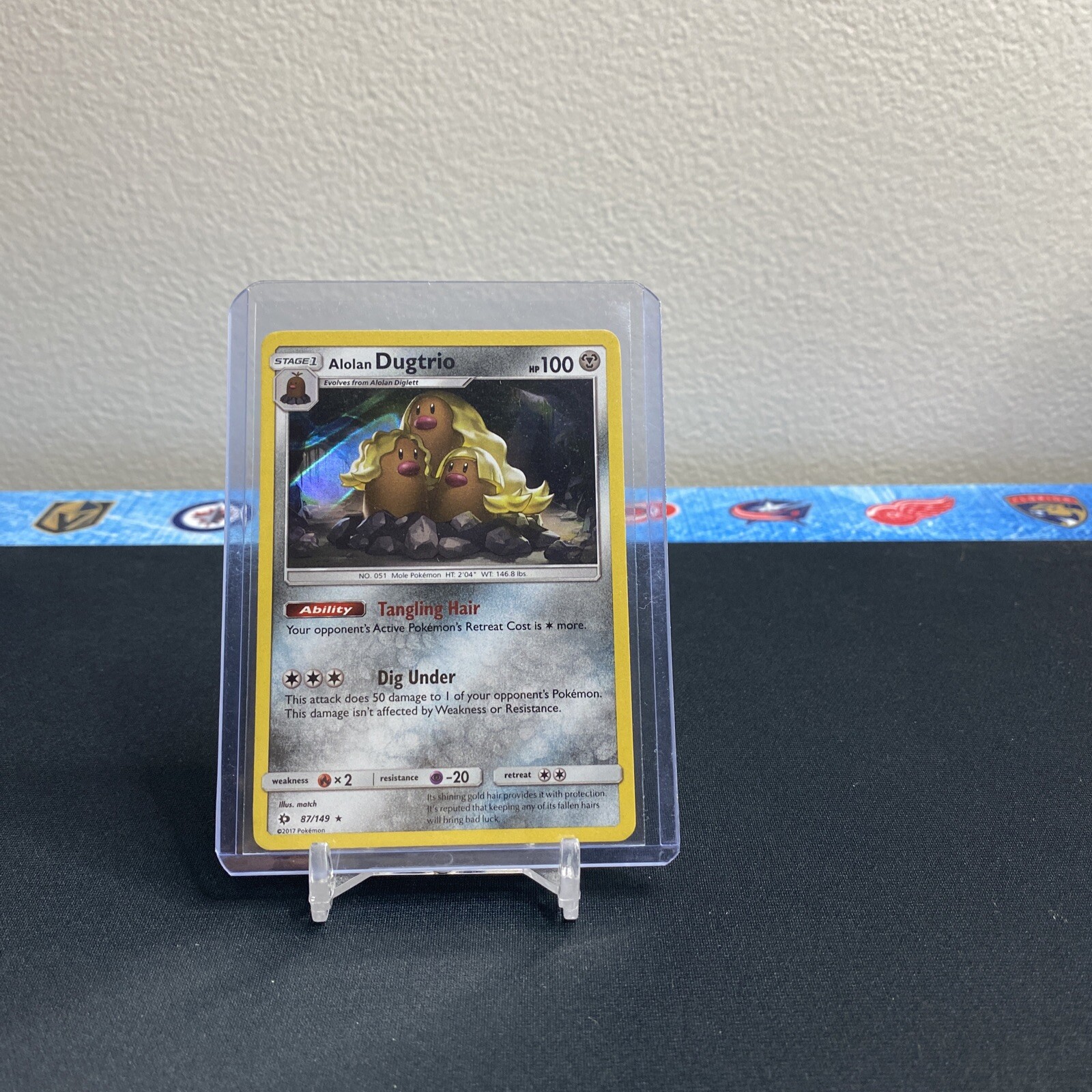 Pokemon TCG Alolan Dugtrio Reverse Holo Rare #87 Sun & Moon 2017