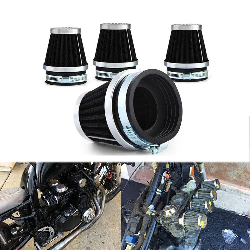 4 cápsulas de filtros de aire de 52 mm para Suzuki GSXR 750 1100 750R KATANA GSX1100F GSX600F Foto 4 de 4