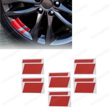 6x Reflective Car Wheel Rim Vinyl Decal Sticker Car Accessories Red For 16-21