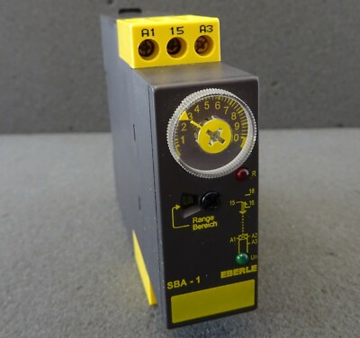 Industrie-Zeitrelais EBERLE SBA-1 Time Relay Timer Ansprechverzögert 1W 0,1s-10h