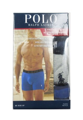 Polo Ralph Lauren 5 Stretch Classic Fit Briefs + 1 Cooling Cotton Brief  6 Pack