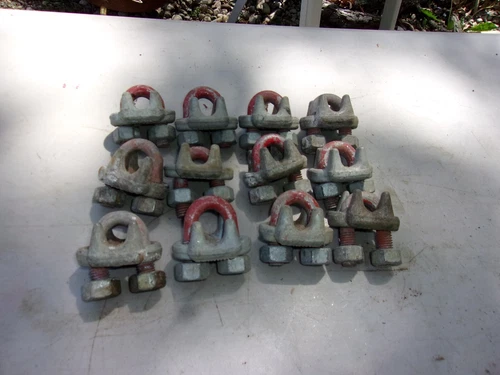 12 used Crosby Cable Clamp Lot 1/2"