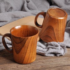Wooden Coffee Mug Handmade Water Tea Cup 250M...