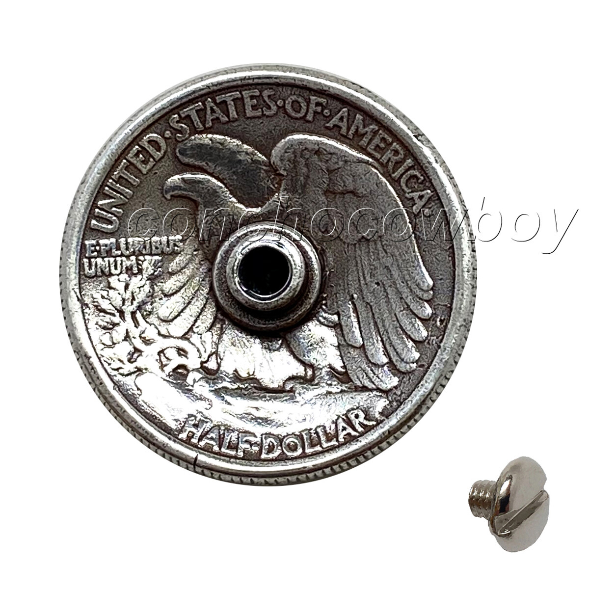 Set of 6 CRAFT TACK WALKING LIBERTY ANTIQUE REPRODUCTION COIN CONCHOS 1-1/4"