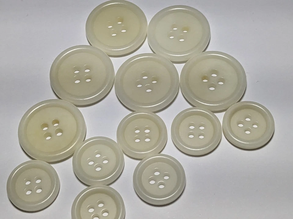 20mm or 15mm Natural Corozo 4 Hole Buttons - Image 2 of 3