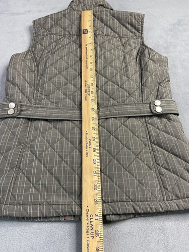 Ariat Vest Womens Medium Grey Pinstripe Cowgirl Quilted Rodeo Outdoor Western - Picture 7 of 13