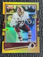🔥TRENT WILLIAMS 2020 DONRUSS PP DIE-CUT GOLD REFRACTOR #'d 20/25!🔥49ERS!
