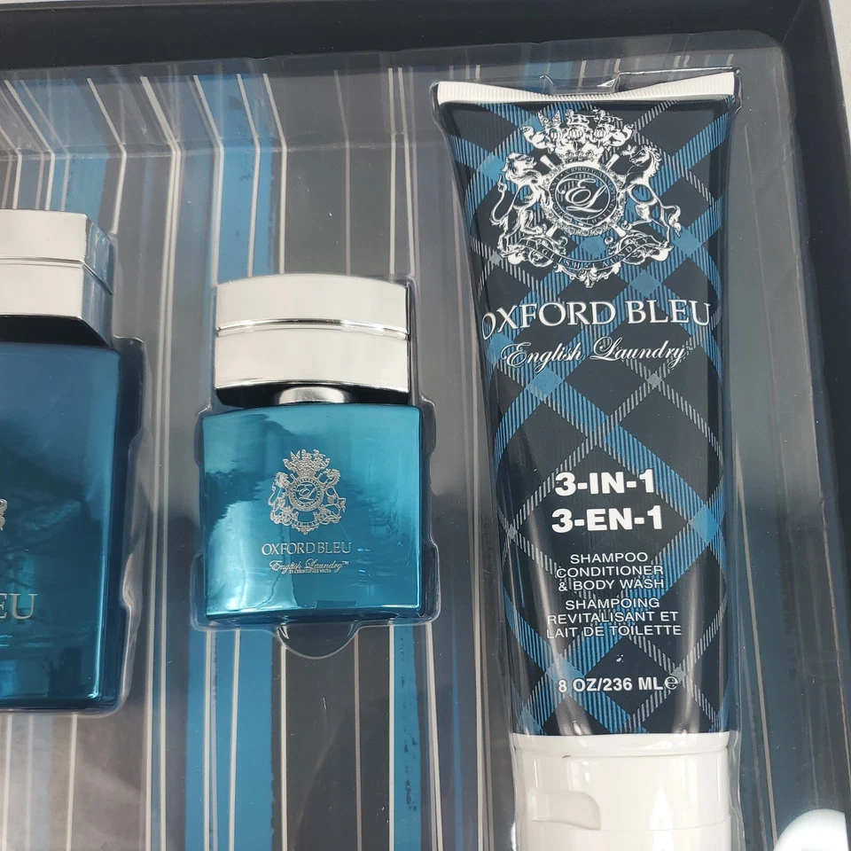 Juego de caja de regalo de lavandería inglesa Oxford Bleu Foto 3 de 4