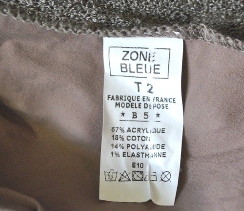 ZONE BLEUE Women's Boho Stretch Beige taupe Cardigan Sweater Tunic Duster S NWT - Picture 7 of 7