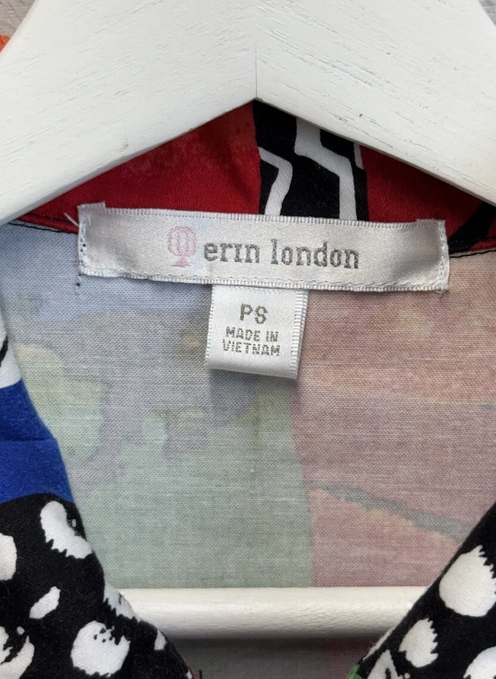 Женская куртка на молнии Erin London миниатюрного размера S радужная многоцветная нашивка с принтами - Изображение 3 из 4