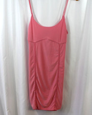 NWT 21 Saints Womens Juniors Pink Stretch Strappy Mini Dress L