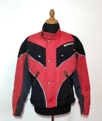 Vanucci Jacket S/M Aromoured Red Black Touring Motorcycle Men Women Vintage Moto