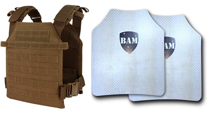 Level IIIA+ 3A+ Body Armor FLAT PLATE CARRIER Bullet Proof Vest BAM REBEL -...