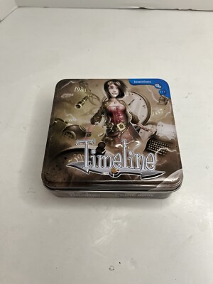 Timeline Card Game Inventions Sealed Cards in Tin Frederic Henry Asmodee Open Bx
