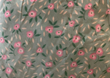 Vintage Blue and Pink Floral Twin Fitted Sheet Made in the USA by Wamsutta