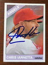 CHRIS IANNETTA 2015 TOPPS HERITAGE AUTOGRAPHED SIGNED AUTO BASEBALL CARD 193