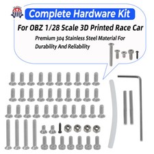 Hardware Kit W/ Tool For OBZ 1/28 1:28 Scale 3D Printed Race Car Stainless Steel