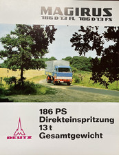 PROSPEKT MAGIRUS DEUTZ MAGIRUS 186D 13FL UND 186D 13FS MIT 113TO MIT BEILAGE