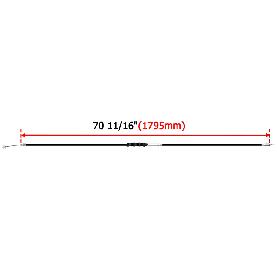 Cable de embrague trenzado de longitud extendida 70 11/16" para Harley Dyna Softail 1987-2006 Foto 2 de 4