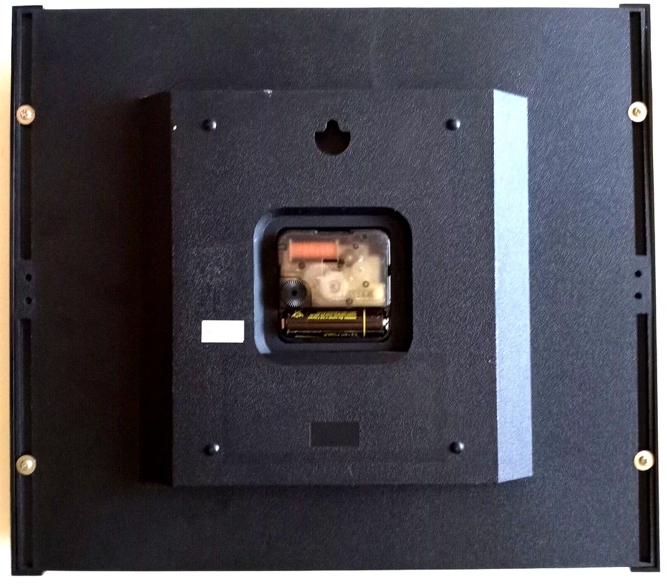 Moderno Reloj de Pared Analógico Negro/Blanco Moderno Rectángulo con Piedras Transparentes Foto 3 de 4