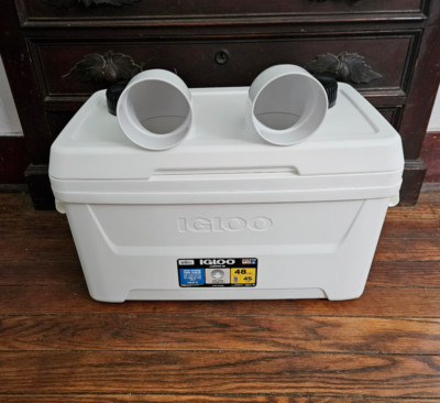 Onos 48qt White Portable Swamp Cooler Air Conditioner BURNING MAN TENT USB Fans