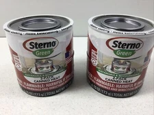 2 of Sterno Green 20366 2 pack 6.10 OZ ea. 2.25 HR Burn Canned Heat Chafing Dish