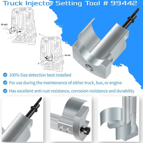 99442 & 99414 Strumento di regolazione iniettori + rotatore albero motore 99309 per camion Scania - Foto 9 di 12