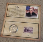 1942 Walking Liberty Half-Dollar and Stamp Collection